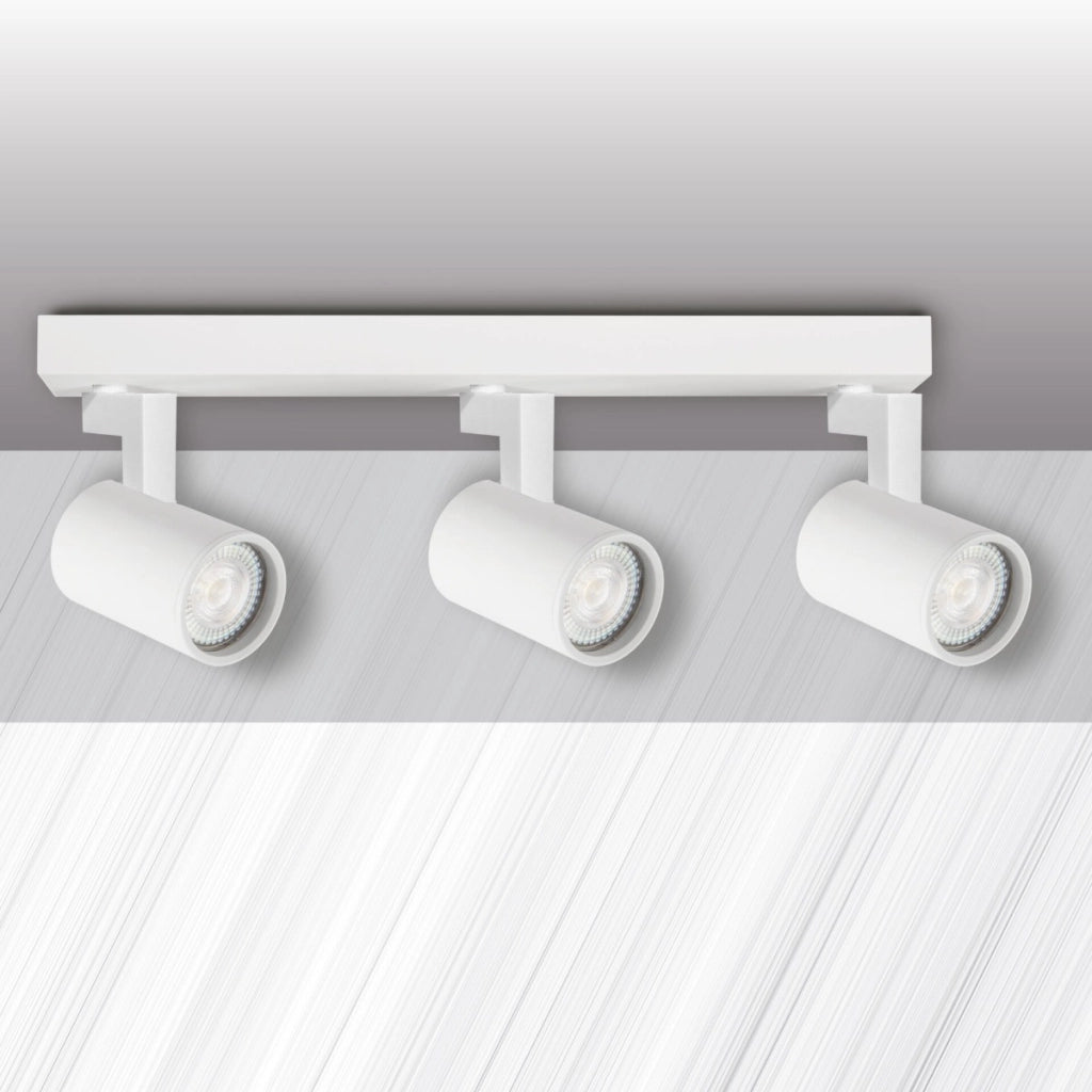 Plafoniera/Applique tripla 3 spot GU10 10W bianca Lynx
