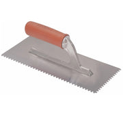 Frattone spatola dentata 28x12 cm impugnatura gomma dente 3x3 mm