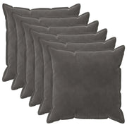 Federa 6 pcs HOUTEN Grigio Scuro 55 x 55 cm Velluto 920360