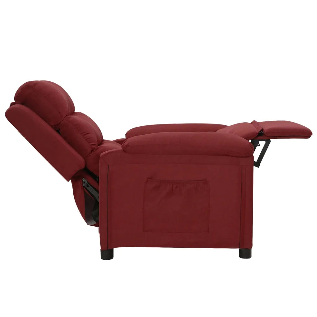 Poltrona Reclinabile Rosso Vino in Tessuto cod mxl 10006