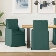 Sedie da pranzo 2 pcs Verde scuro 57 x 67 x 98 cm Tessuto
