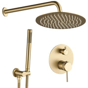 Set Doccia Da Incasso Rea Lungo Grip Gold Brush + Box