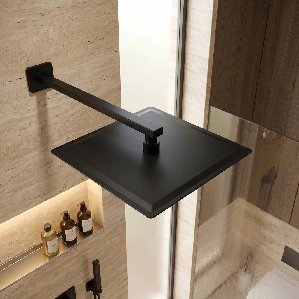 Soffione Doccia Quadrato Rea Js-p015b 30cm Black