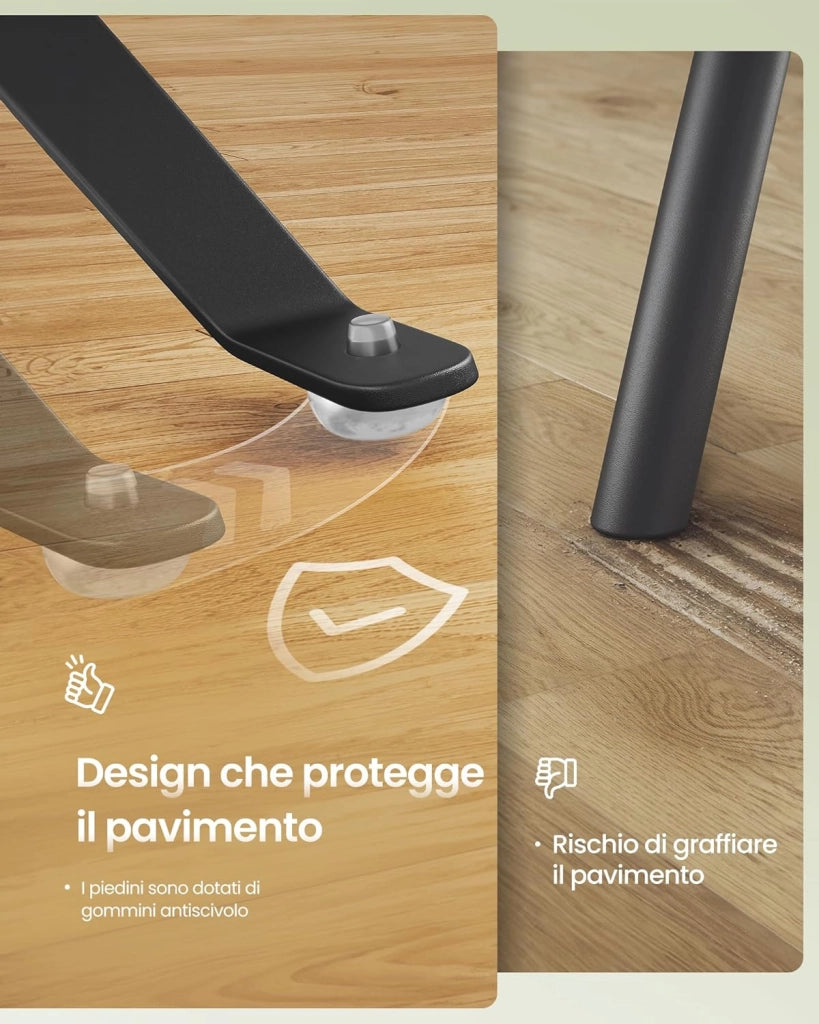 SONGMICS Set da Giardino da Esterno, 3 Pezzi, 2 Sedie, 1 Tavolo, Pieghevole, Salottino da Esterno, Acciaio, Resistente alle Intemperie, per Balcone, Terrazza, Nero Inchiostro GGF036BZ01