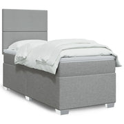 Giroletto a Molle con Materasso Grigio Chiaro 80x200 cm Tessuto 3290308