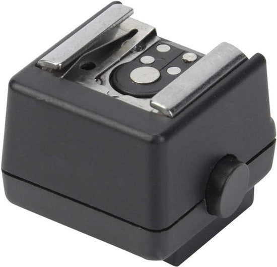 Adattatore per Fotocamera - Convertitore - Sincronizza Scatto - Metallo e Plastica - Formato Mini - Nero