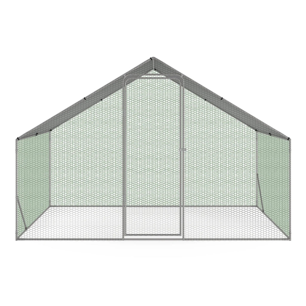 IDMarket - Recinzione per polli di 6 m² con rete metallica in acciaio zincato 3x2 M