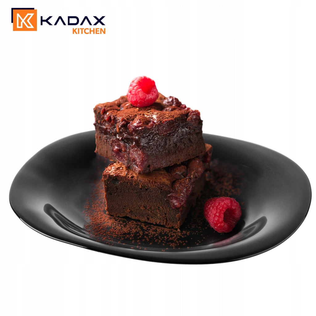Set di 3 piatti da dessert KADAX da 21,5 cm, colore nero.