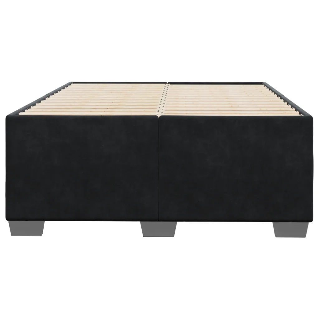 Giroletto senza Materasso Nero 120x200 cm Velluto