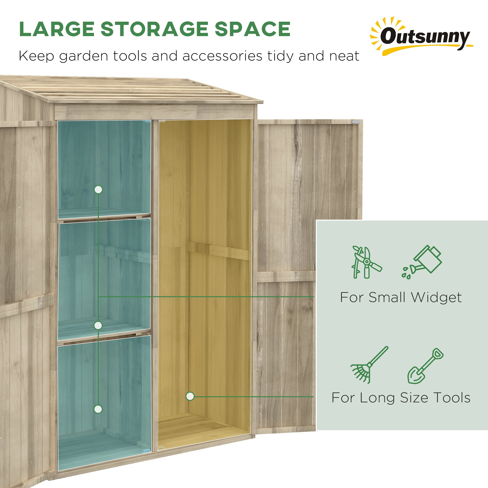 Casetta Box da Giardino 120x57x183 cm in Legno Naturale