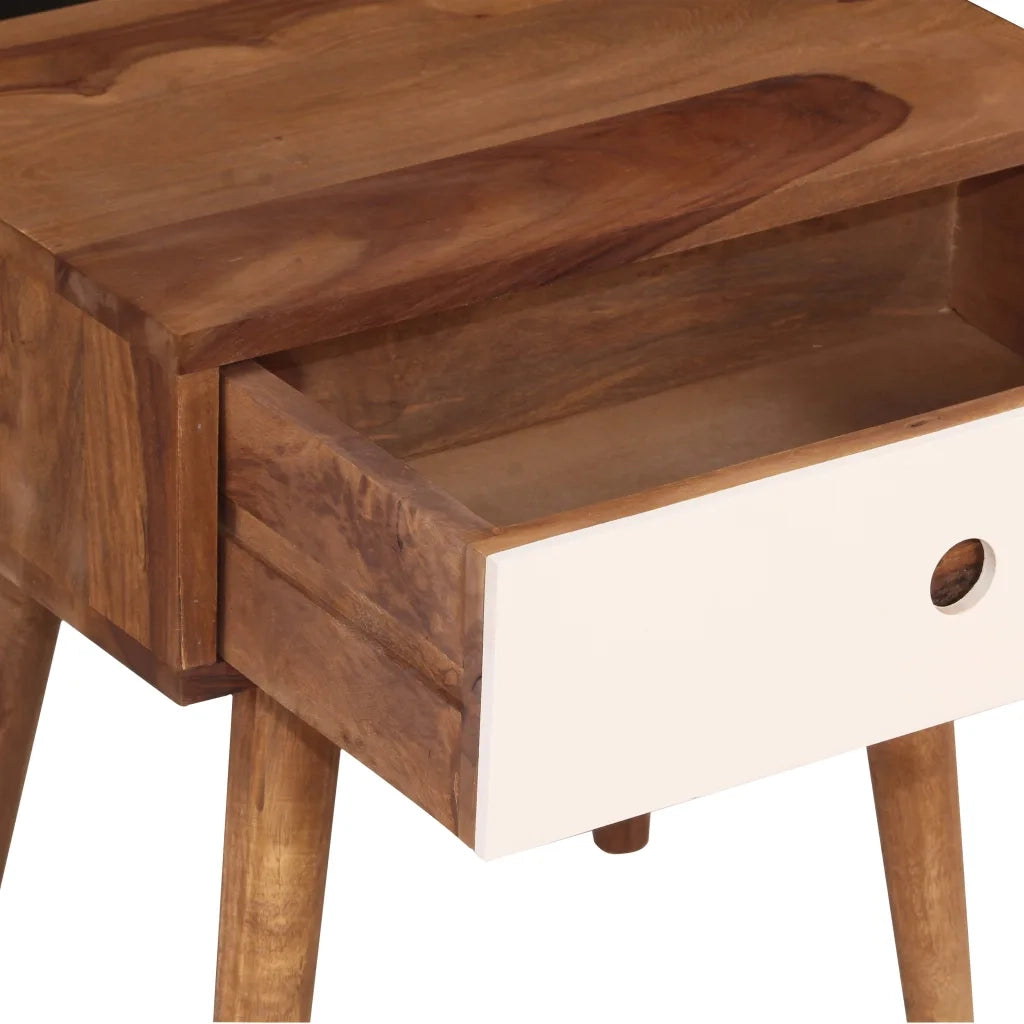 Comodino in Legno Massello di Sheesham 45x30x45 cm  cod mxl 31300