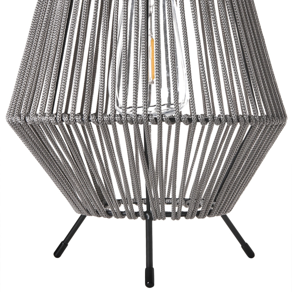 Set di 2 lanterne LED Grigio Materiale sintetico A basso consumo energetico Ferro Pannello solare Per interni ed esterni Stile industriale