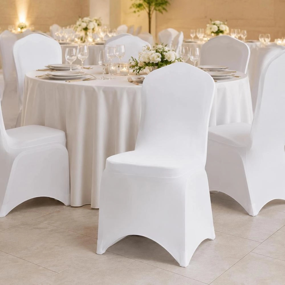 50 X Chair Cover Stretch Cover White