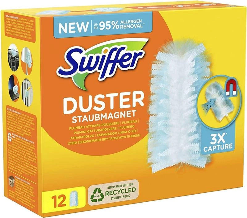 SWIFFER DUSTER PIUMINI CATTURAPOLVERE RICARICA 12 PEZZI