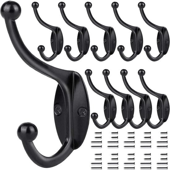 Hanger per porta per parete - Zinklegering - Montaggio pesante - Hanger per porta in acciaio inossidabile - 10 pezzi