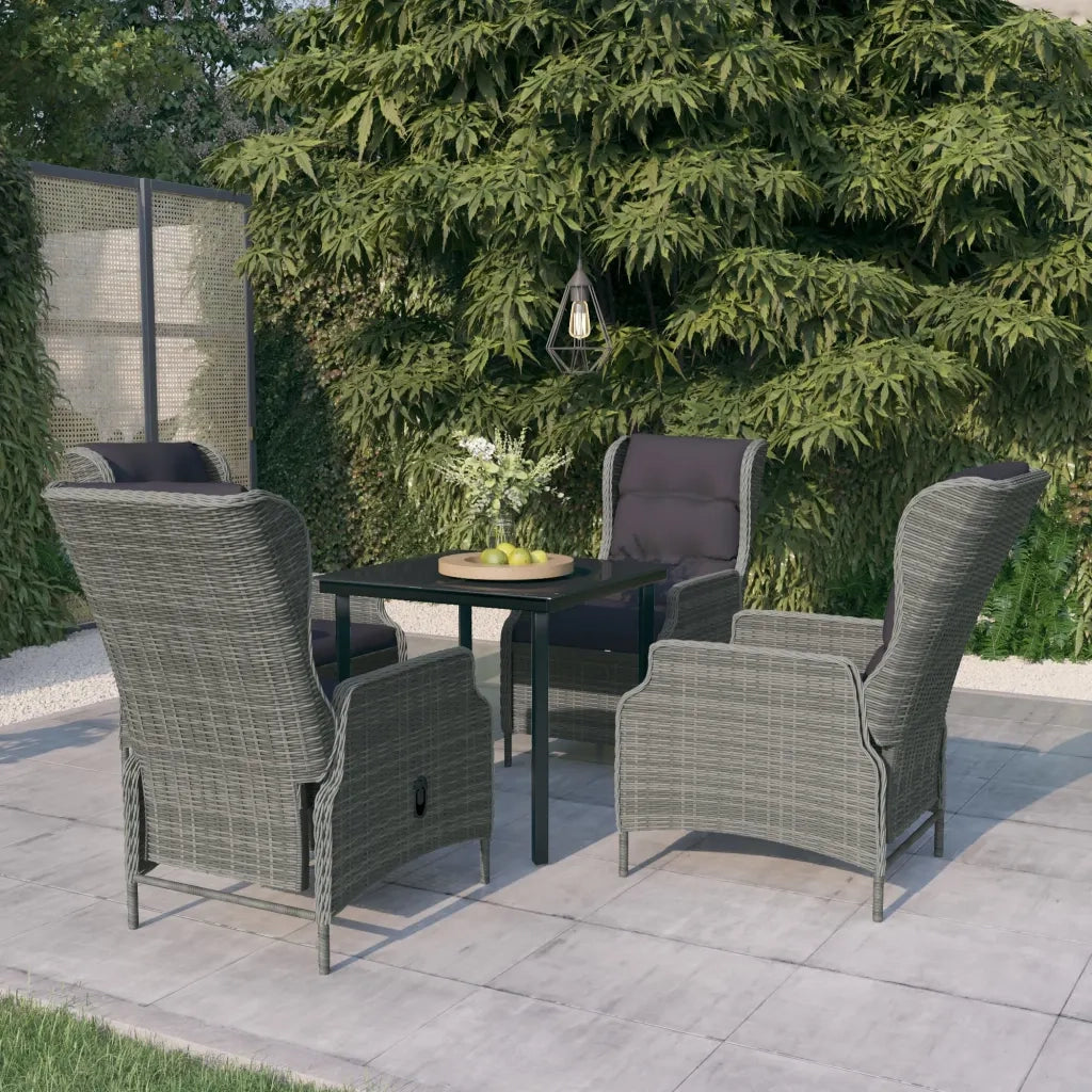 Set Mobili da Pranzo per Giardino 5 pz Grigio Chiaro 3099644