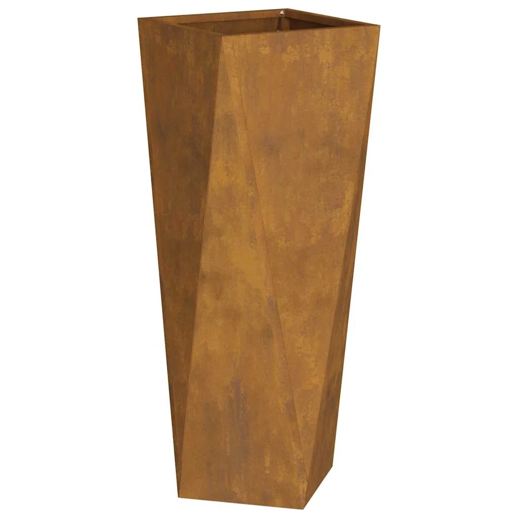 Fioriera 2 pz-Set di 2 Vaso-Contenitore per Piante Ruggine 30 x 30 x 75 cm