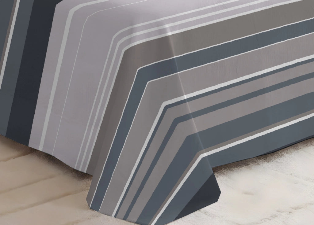 Copriletto Piquet Primavera Estate 100% Cotone Disegno Scia - Singolo - Grigio