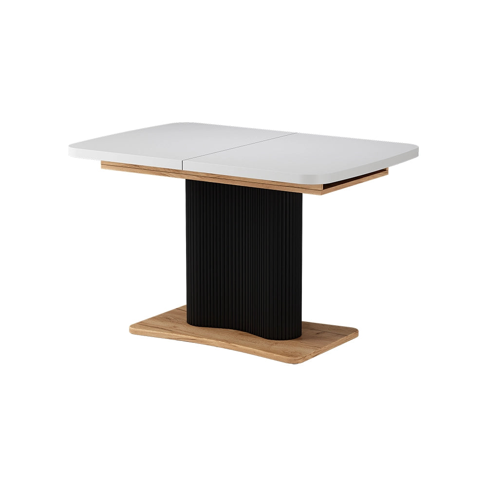 Vicco tavolo da pranzo allungabile Rovere bianco/dorato 120 x 80 cm estensibile