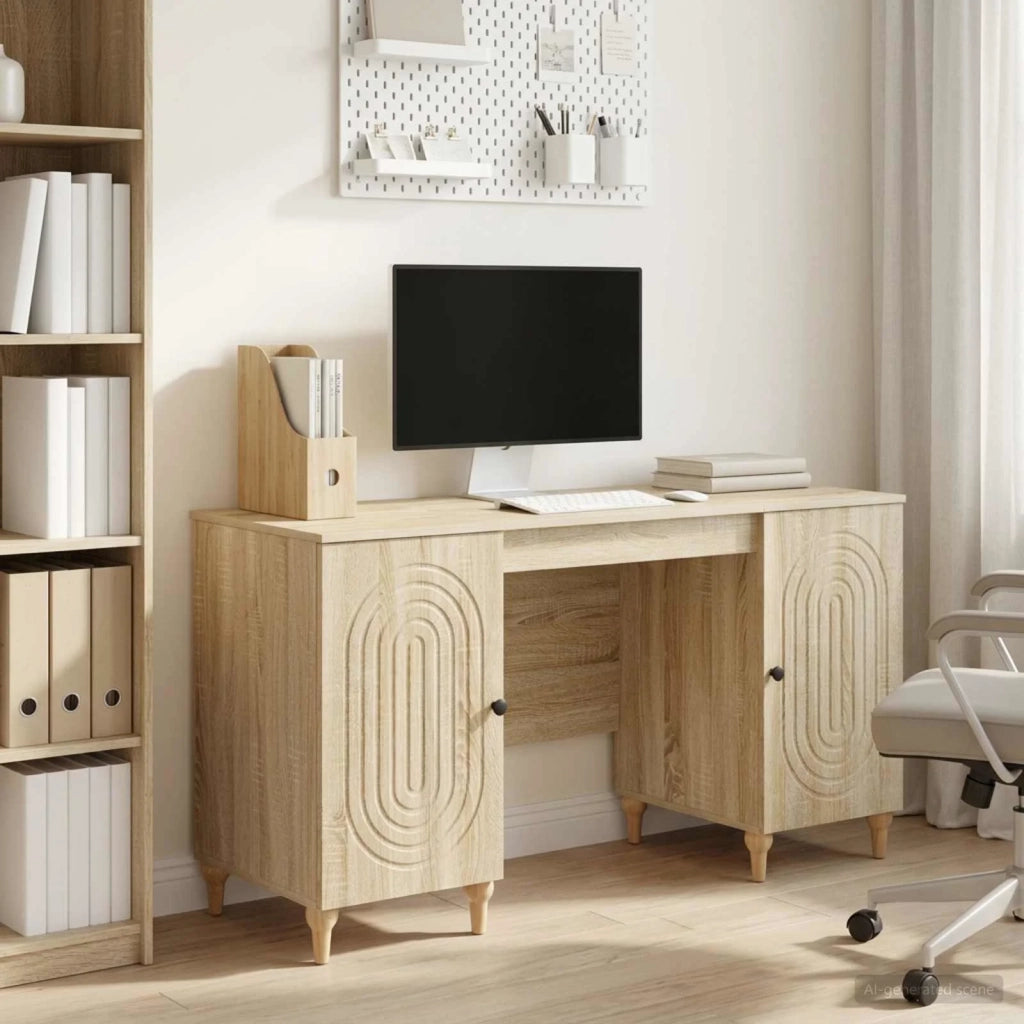 Scrivania Sonoma 142,5 x 50 x 75 cm Legno ingegnerizzato 3414578