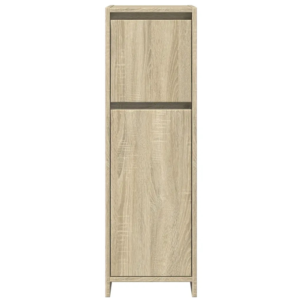 Set Mobili da Bagno 4 pz Rovere Sonoma in Legno Multistrato