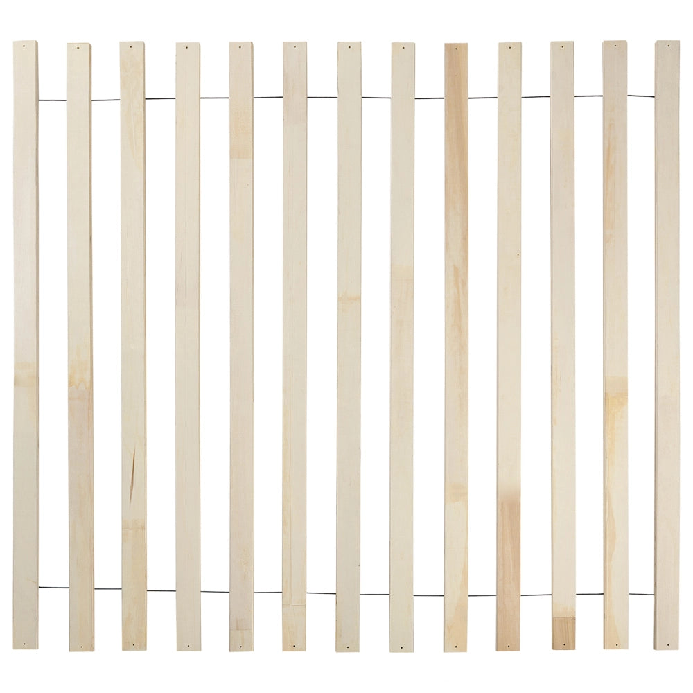 Letto in frassino marrone 160 x 200 cm con rete a doghe senza testata LED stile rustico minimalista