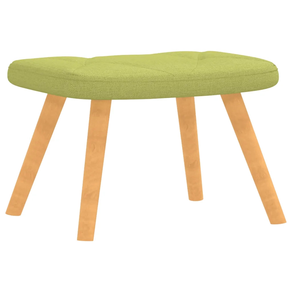 Poltrona Relax con Poggiapiedi Verde in Tessuto 327539