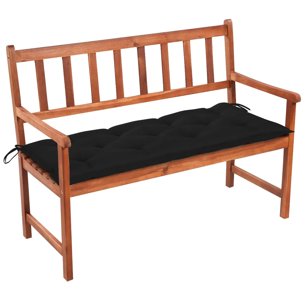Panca da Giardino con Cuscino 120 cm in Massello di Acacia