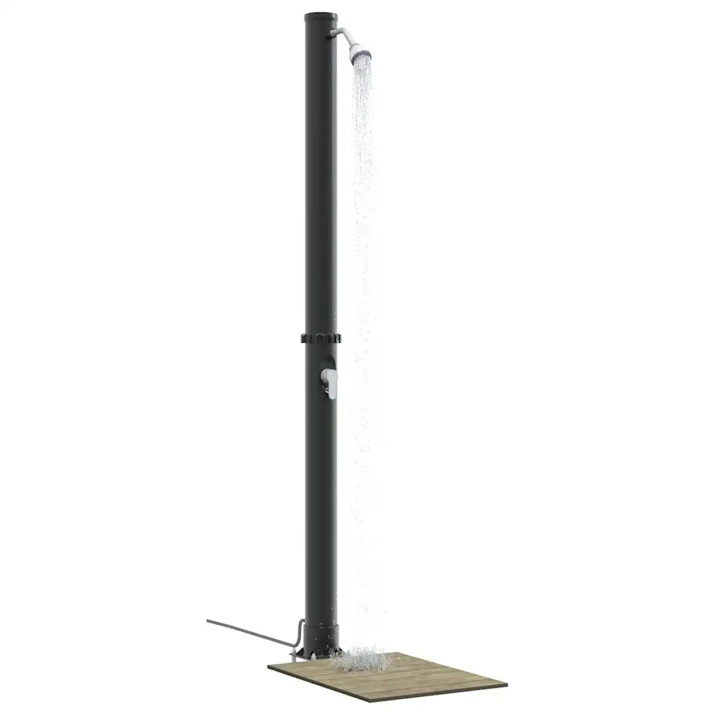 Doccia Solare da Esterno Nero 217 cm PVC e Alluminio 42003407