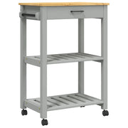 Carrello da Cucina MONZA 60x40x88,5 cm in Legno Massello di Pino CFW1130251