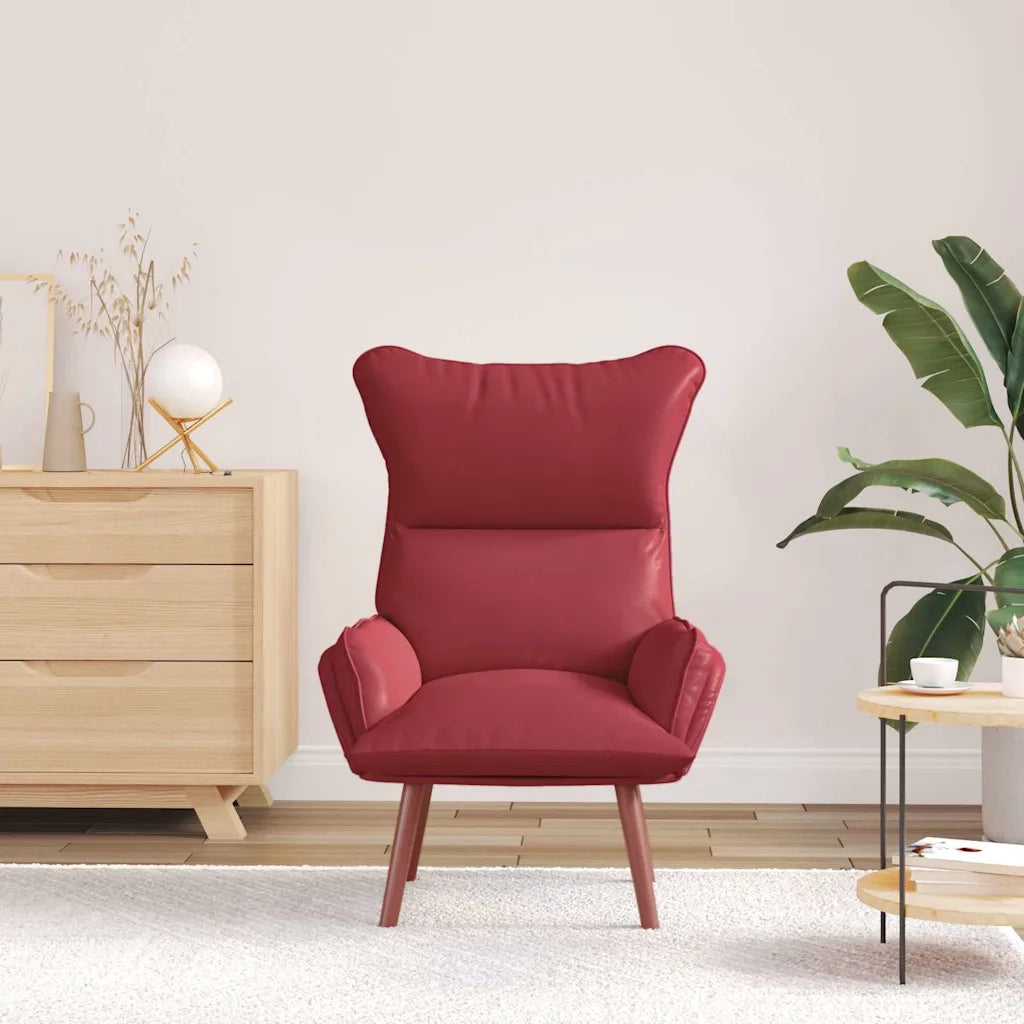 poltrona Rosso Vino 69 x 74 x 93 cm Pelle Artificiale 42001860