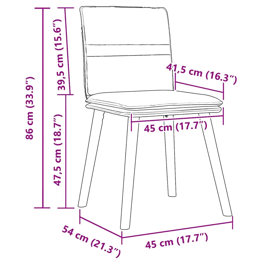 Sedie da Pranzo 2 pz Grigio Nuvola in Tessuto 4101264