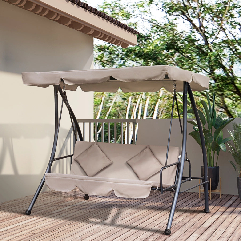 Letto a dondolo Hollywood con funzione letto ¨C zephmum ¨C Marrone 200x125x170 cm