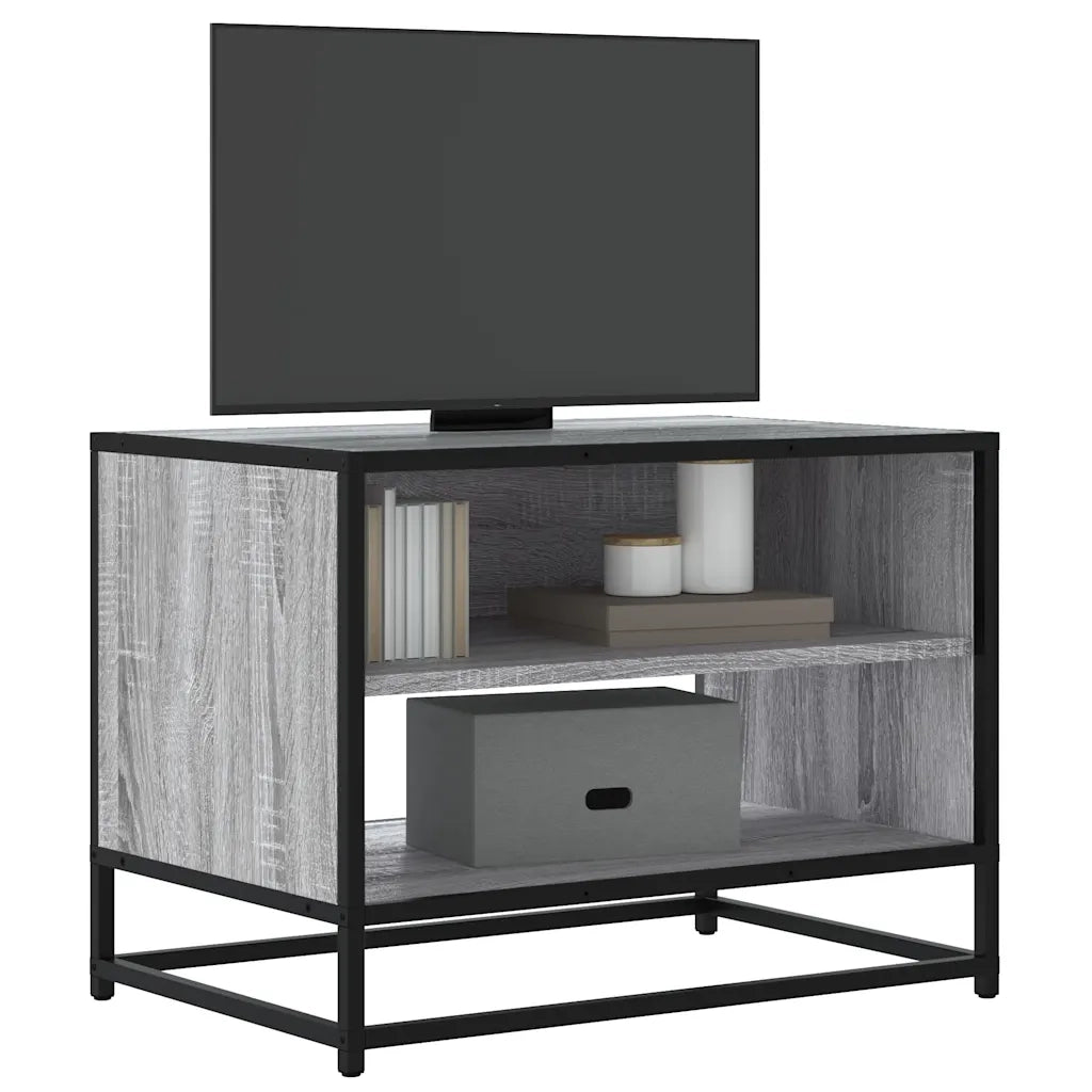 Mobile TV Grigio Sonoma 61x40x46 cm Legno Multistrato e Metallo 848882