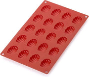 Muffinatura a conchiglia, silicone, rosso, 20 fori