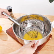 Mischione in acciaio inossidabile con fondo in silicone antiscivolo - 24 cm, resistente al lavastoviglie