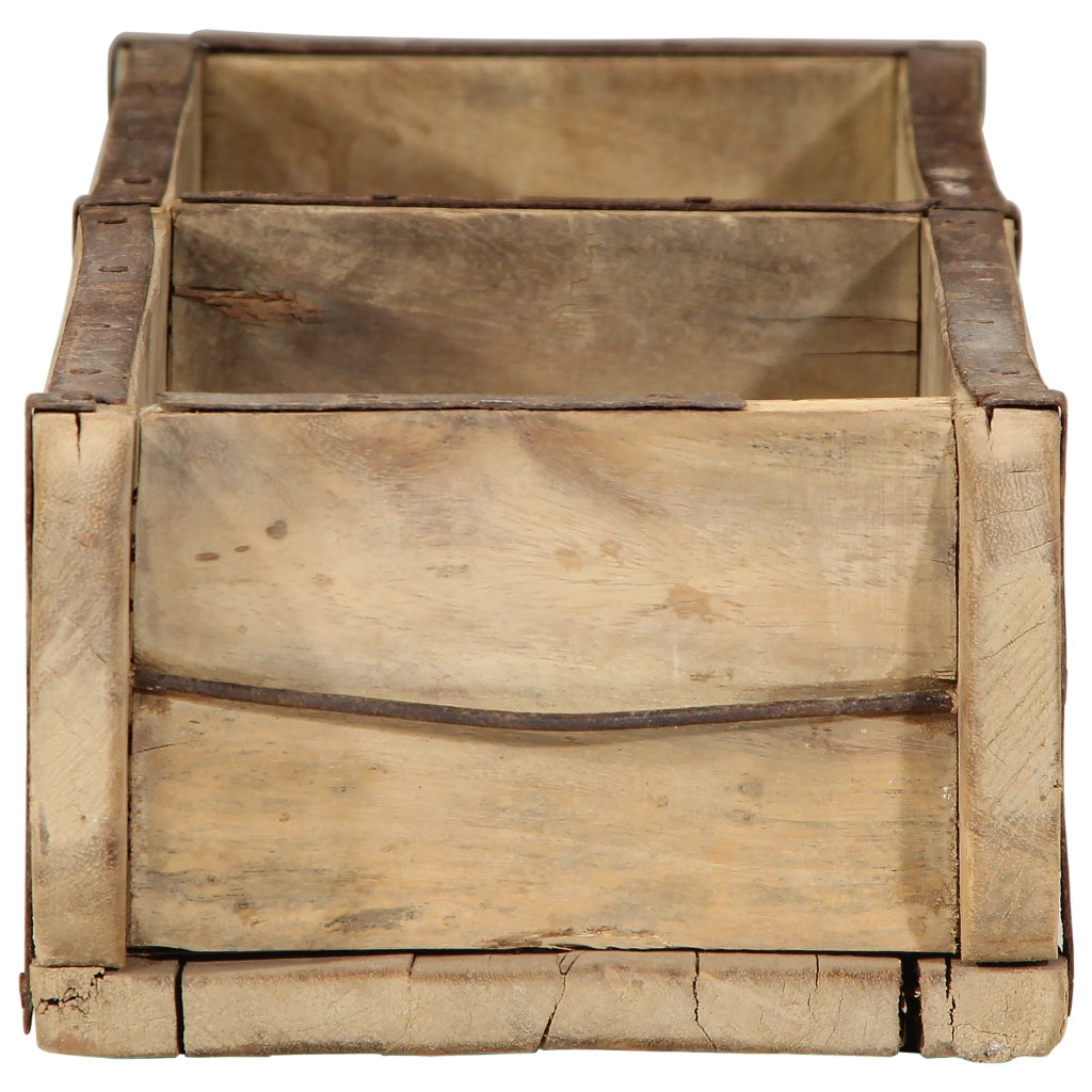 Set di 4 vassoi  60,5x15x9 cm in legno riciclato