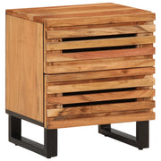 Comodini 2pz 40x34x46 cm in Legno Massello di Acacia 377429