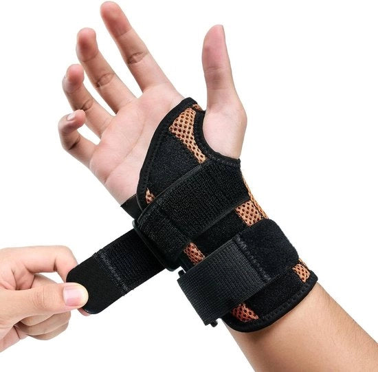 Supporto per la colonna vertebrale con spalla per il tunnel carpale da utilizzare di giorno e di notte - Adatto per la mano sinistra S/M