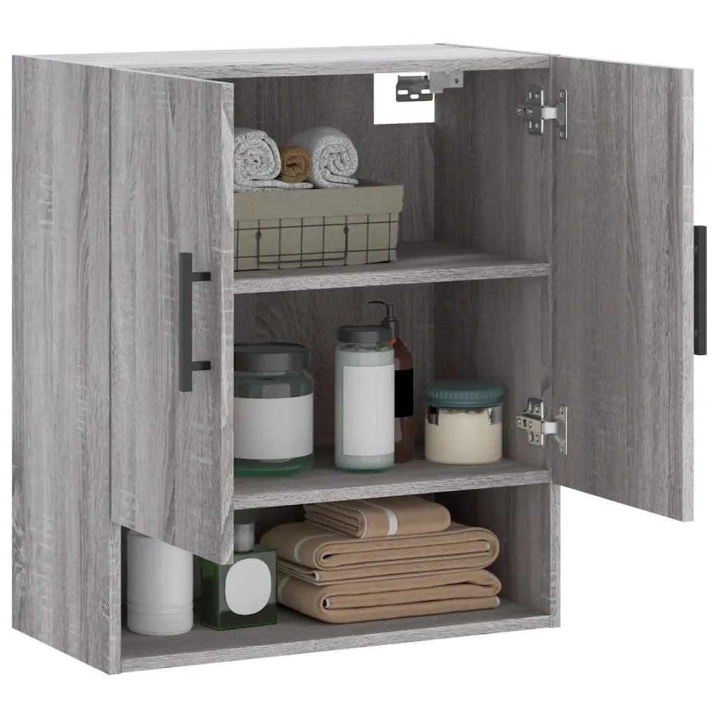 Armadietto a Muro Grigio Sonoma 60x31x70cm in Legno Multistrato 829938