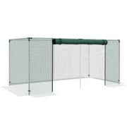 Gabbia di Protezione per Piante con Porta Zippata, Tubi in Acciaio Zincato, 240 x 120 x 110 cm, Verde
