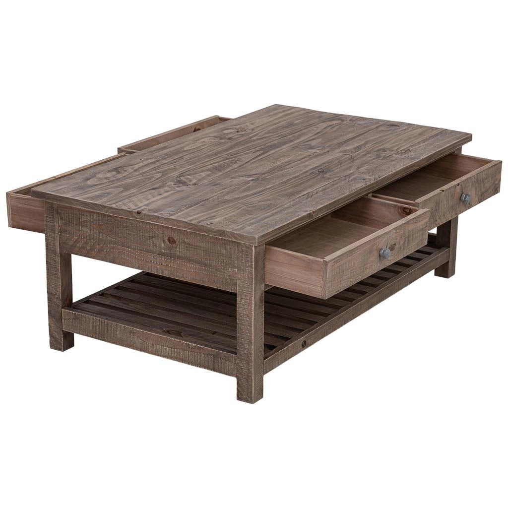 Tavolino in legno marrone 120x70x45h cm