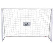 PORTA DA CALCIO PER ADULTI E BAMBINI RETE CON BERSAGLIO E PALI IN TESSUTO OXFORD 186X62X123 CM BIANCO