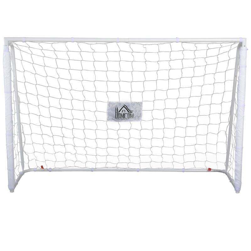 PORTA DA CALCIO PER ADULTI E BAMBINI RETE CON BERSAGLIO E PALI IN TESSUTO OXFORD 186X62X123 CM BIANCO