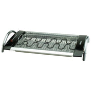 Ariete 732 Churrasco Grill, Barbecue elettrico, 2000 W, Doppia Griglia in acciaio cromato, Regolazione temperatura, Grigio