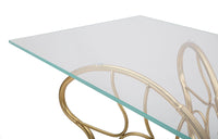 Console Butterfly 110x40x76 cm in Ferro e Vetro Oro