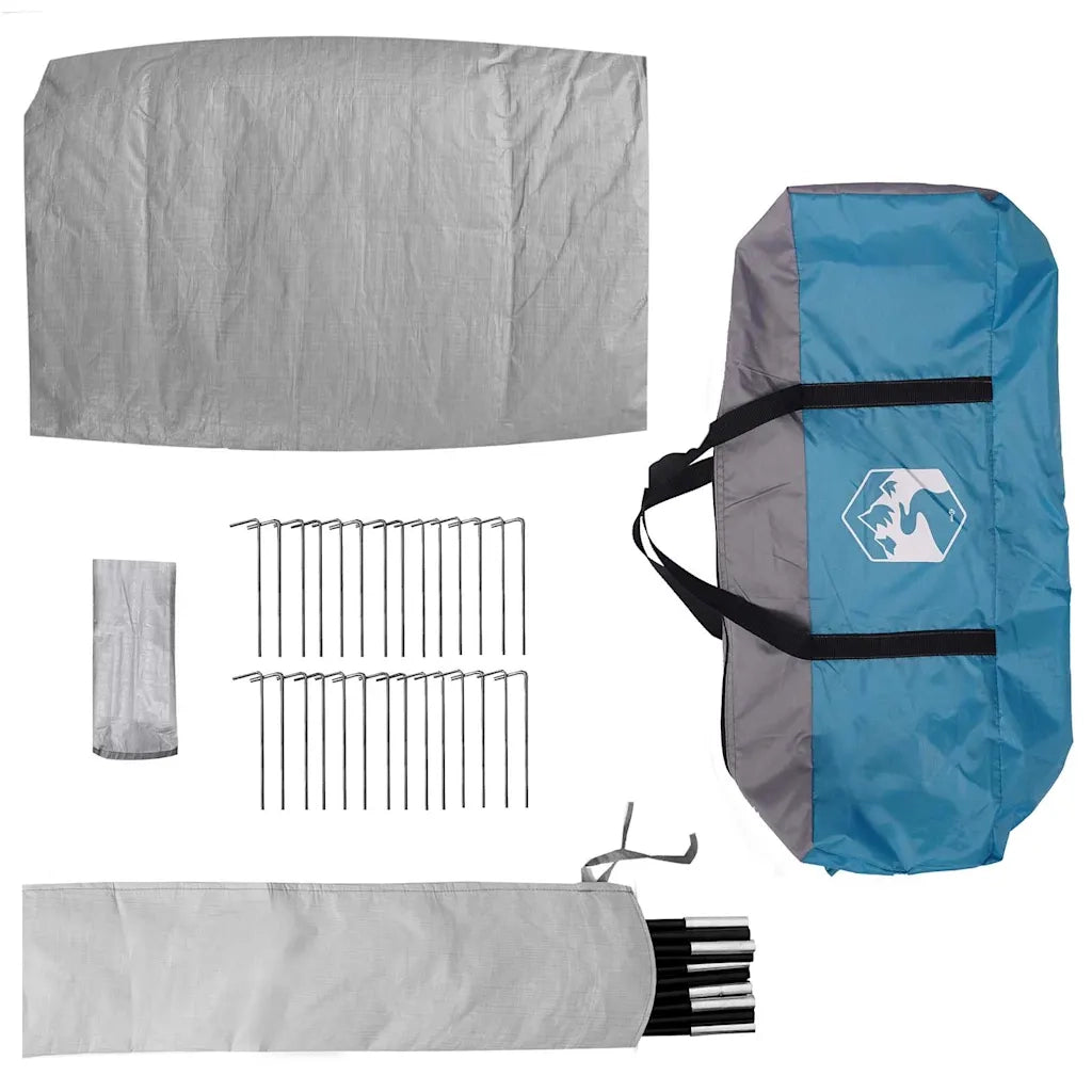 Tenda da campeggio con tetto Blu 308 x 268 x 130 cm Poliestere 42001009