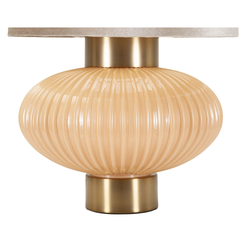 Lampada da Tavolo VKH730, Bianco, Vetro, 49x33x33 cm