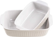 Set di 2 Piatti da forno - Ceramica - 4 e 2 porzioni - Colori pastello