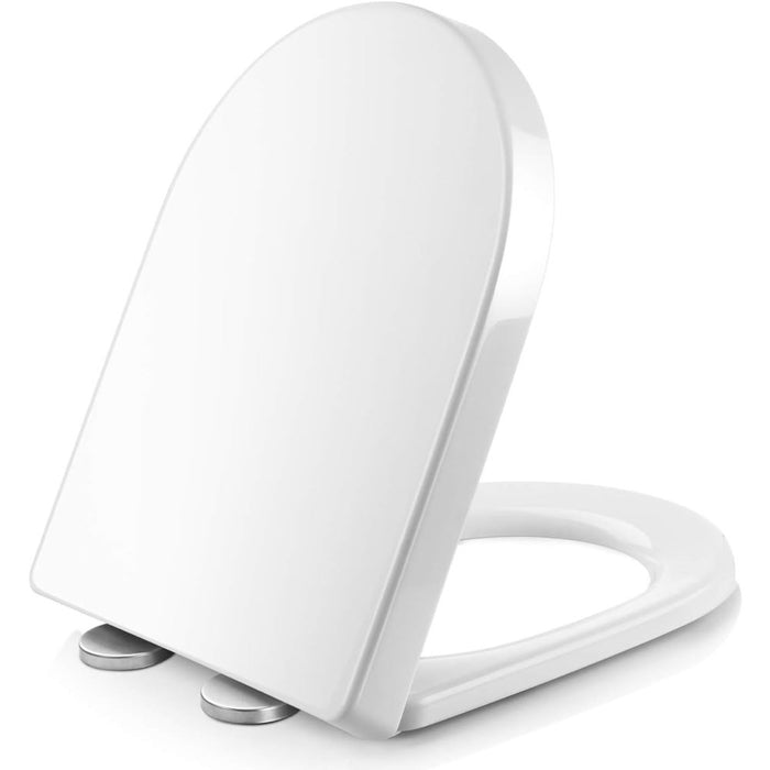 Sedile wc con chiusura in morbida chiusura a sgancio rapido a un